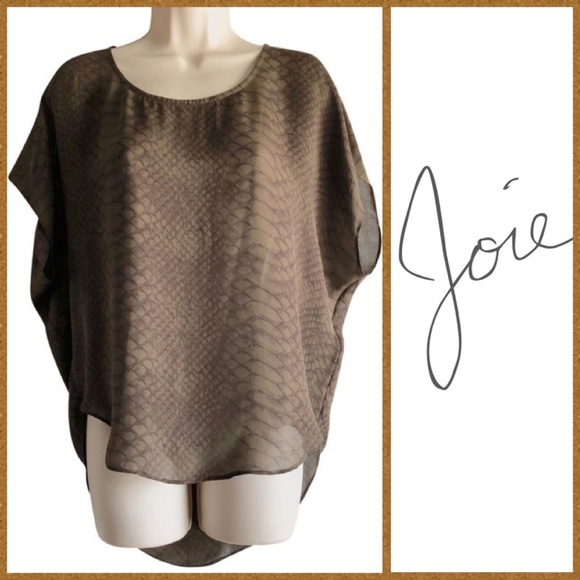 Joie Tops - EUC | Joie | Snakeskin Silk Blouse!